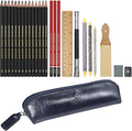 Heshengping, Sketching and Drawing Pencils Set-26 pack, Art Supplies Drawing Kit,Graphite Charcoal Pro Pencil Set, Adults Beginners Artists