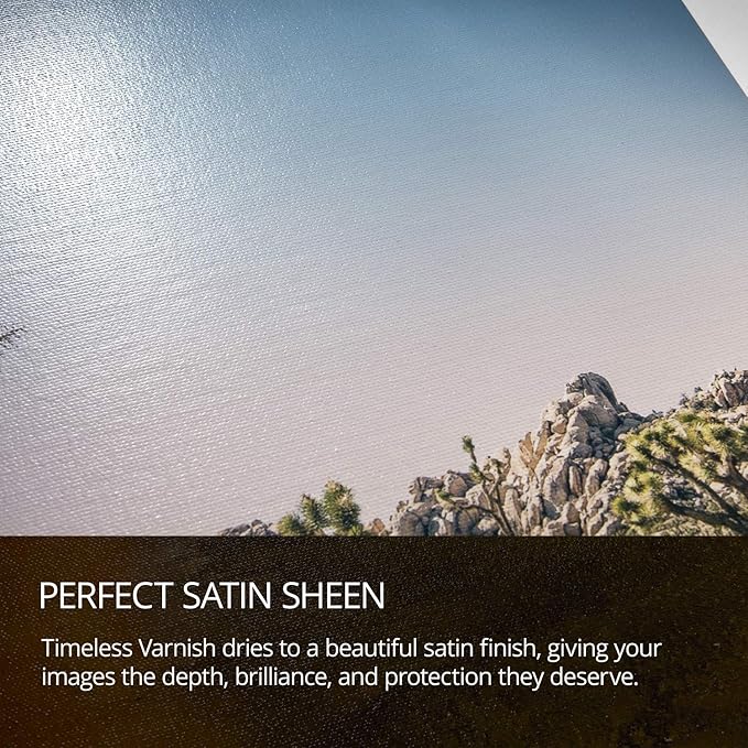 Breathing Color Timeless Archival Print Varnish - 1 Pint, Satin Finish, Premium Canvas Coating, Water Based UV Protection, 100+ Years Certified Archival