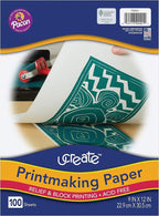 UCreate Printmaking Paper, White, 9" x 12", 100 Sheets