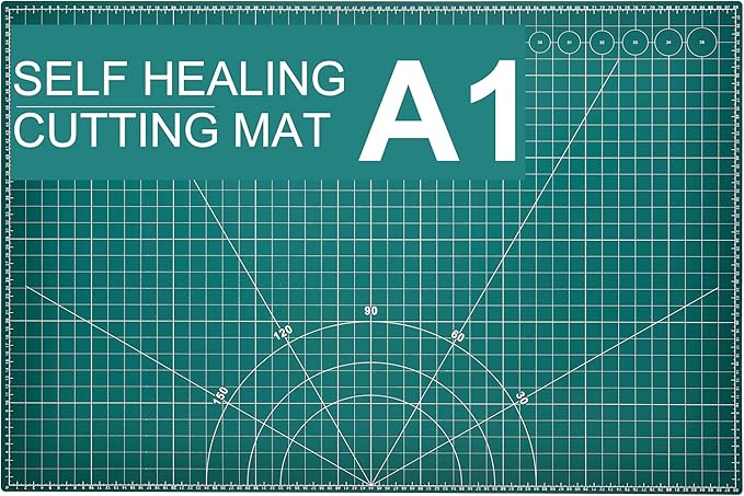 Prime Vinyl Cutting Mat, 23" x 35" Large Self Healing Sewing Mat, 5-Ply Heavy Cut Board, Rotary Cutting Mat for Crafts, Sewing Supplies and Quilting Tools