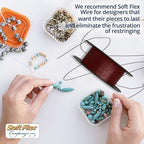 Soft Flex 49 Strand Beading Wire - Medium 0.19 Diameter - 30 Feet Nylon Design Wire