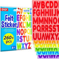 EZCRA Felt Alphabet Stickers, Large Self-Adhesive A-Z Puffy Letters for Kids Ages 3-5 – Classroom, Preschool, Homeschool DIY, Scrapbooking, 260+ Pieces