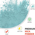 Mica Powder - 100g Mica Powder for Epoxy Resin - Metallic Color Pigment for Resin, Soap, Bath Bombs, Eye Shadow, Nails, DIY Crafting Projects etc. (Light Blue)