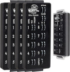 Ultimate RPG Spell Tracker for DND (4 pk)- Keep Track of All Magic Stats, Levels, Modifiers Easily w Adjustable Place-Locking Dials & Protective Cover- Compatible w Dungeons Dragons 5e Tabletop Games
