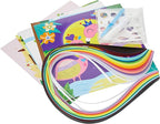 C.S. Kids DIY Paper Quilling Arts & Crafts Gifts – Animal Kingdom| 3D Paper Quilling Design Kits for Kids, Make Your Own Paper Art (Paper Strips & Tools Included), Multicolor,PQ05