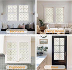 DKTIE Geometric Art Stained Glass Window Film Bathroom Window Privacy Film Frosted Glass Static Clings Non Adhesive with Installation Tools, Modern Home Improvement Style (S119, 35.4'' x 78.7'')