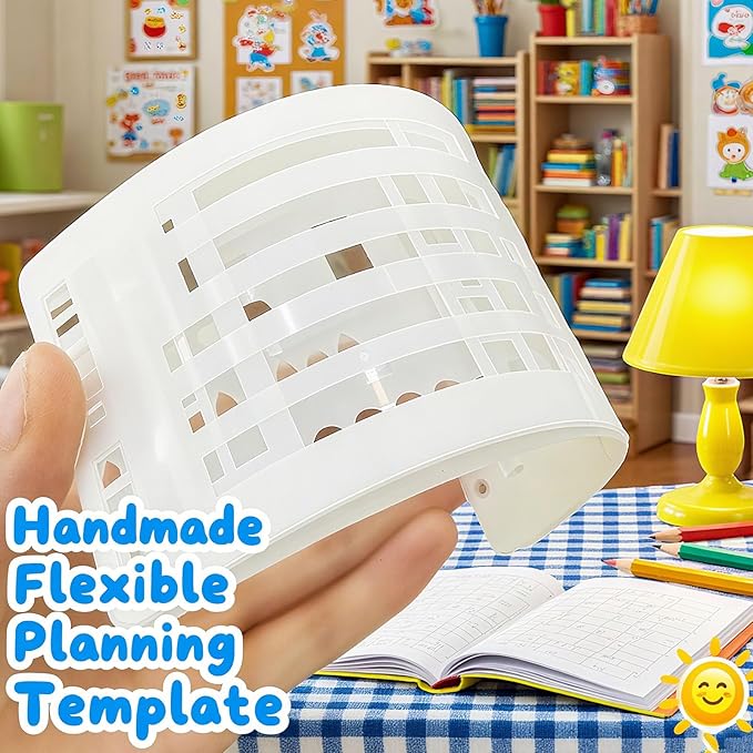 Handmade Flexible Record Template, Reusable Planner Stencils for Journaling, Calendar, Checklists, Scrapbooking & DIY Craft Supplies (A Set)