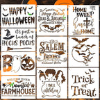 Halloween Stencils for Painting on Wood 12”x8” Large Halloween Stencil Boo Trick or Treat Bats Hocus Pocus Stencils for Door Mats Wood Sign T-Shirt Decor
