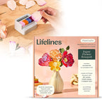 Lifelines FlowCrafts, Paper Flower Bouquet - Create a 5-Flower Bouquet with 80+ Petals, 2 Leafy Sprigs & Elegant Vase - Sensory Arts & Crafts Kit for Teens & Adults - Paper Decorations