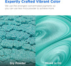 Rolio Premium Blue Mica Powder - Celeste Blue (100G / 3.5 oz) - 1 Jar of Pigment Powder for Epoxy Resin, Dye, Soap Making, Nail Polish, Paint, Candle Making, Bath Bombs, Slime