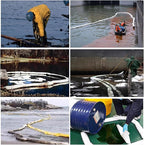 XIFENG Oil Absorbent Socks Oil Boom Soak up Oil Diesel Fuel Hydrocarbon Based Fluids, 6 Gallon (27L) Absorbency Per Sock, 5" Diameter 9.8' Length (12.7cm*3m) Clean Oil Spills(Size:Pack of 5)