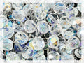 50 pcs Faceted Fire Polished Pressed Czech Glass Beads 6mm (0.24in), 00030-28701 Crystal AB