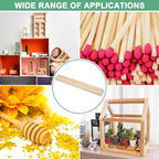 10-Pack Wood Square Dowel Rods, 5/16 x 12 Inch Unfinished Wooden Square Dowel Rod, Hardwood Square Dowel Sticks for Crafts/DIY Projects/Models Making [Wood Color]