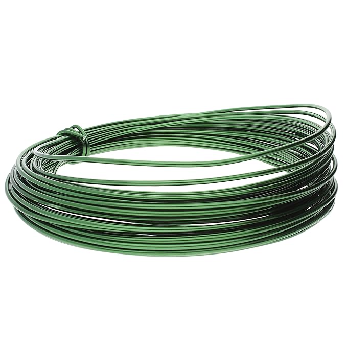 The Beadsmith Anodized Aluminum Wire – 12 Gauge – 39 feet – Kelly Green Color – Bendable Craft Wire Used to Jewelry Making, Wire Wrapping, Sculpting, Floral, Modeling and Other DIY Arts & Crafts