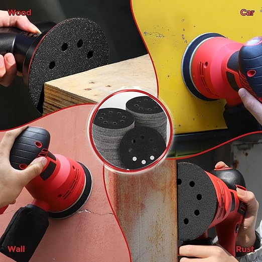 50PCS 5 inch Silicon Carbide Sanding Discs 2500 Grit, Wet Dry Orbital 5 Sander Hook and Loop Sandpaper Disc Ultra Fine Grit, Best for Metal,Automotive Precision Polishing
