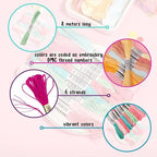 Athena’s Elements Embroidery Floss | Rainbow Thread for Embroidery, Cross Stitch Thread, Crafting Arts Embroidery Strings Bulk with Needles Plus White and Black Floss（447 Colors）