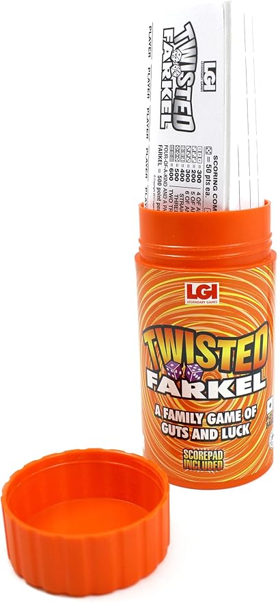 Legendary Twisted Farkel Dice Game for Adults and Families Fun Party Game with a Wild Twist Classic Farkle Style Easy to Learn Fast Paced Great for Game Night Travel or Gift Idea