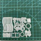 Cutting Dies Metal Stencils Scrapbooking Tools DIY Embossing Template for Paper Card Making Album Arts Crafts Supplies (Happy Independence Day-9.5x7.6cm)
