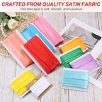MECCANIXITY Double Fold Bias Tape for Sewing 1/3 Inch x 6 Yards Satin Pre-fold Continuous Binding Tape for Seaming Quilting Hemming Binding DIY Crafts, Beige White