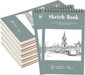 12 Pack Sketch Book, 5.5 x 8.5 Inch Sketchbook, 68lb/100gsm Top Spiral Bound Sketch Pad, Acid Free Art Supplies Drawing Painting Sketching Paper for Kids, Adults, Beginners, Artists (30 Sheets Each)