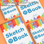 9" x 12" Sketch Book for Kids Adults, 1-Pack 50 Sheets Spiral Bound Art Sketchbook, Acid Free Artist Drawing Paper Pad for Beginners Artists, Kids Travel Essentials, Gifts for 6-14 Year Old Girl