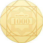SLOWPLAY Nash Ceramic Poker Chips in Bulk, Casino Grade Ceramic 12-Gram Poker Chip for Texas Hold'em, 43mm Professional Chips Pack of 50 with Denomination of 1000
