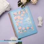 Spiral Notebook for Women, Durable A5 Leather Hardcover Notebooks, 140 Lined Pages, Cute Notebooks for Perfect Supplies at School, 8.3 x 6.2 in