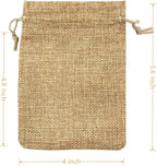 Palmhomee Pack of 25 Burlap Gift Bags with Drawstring Linen Jewelry Pouches Wedding Hessian Jute Bags for Birthday Jewelry and Treat Pouches Party Wedding Favors Gift Art and DIY Craft (4x5.6 Inch,