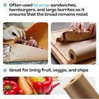 Brown Freezer Paper Roll 36" x 1800" (150 feet) with Cutter - USA-made Freezer Paper for Meat & Fish - Poly-Coated Food Wrapping Material for Freezing - Barrier Against Air & Moisture by IDL Packaging