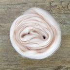 Revolution Fibers Dyed Corriedale Wool | 8 Ounces of Premium Combed Wool Top | 26 Micron, 100% Pure Corriedale Wool Roving, Ethically Sourced (Eggshell Biege)