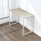 Folding Desk 40 inch Writing Gaming Computer Camping Table, No Assembly Required Home Office Desk, Beige