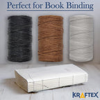 Waxed Thread 3X Wax Thread, 65 Yardx0.8mm Wax String, 150D Waxed Leather String in Black, Brown and White Perfect Dream Catcher Supplies