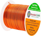 Mandala Crafts 22 Gauge Anodized Aluminum Craft Wire for Jewelry Making - 100 FT Colored Flexible Burnt Orange Wire - Bendable for Bonsai Armature Crafting Sculpting