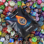 QMAY Polyhedral Dice - 48PCS Mystery Dice Set, Various Styles, Random D&D Dice Patterns & Dice Bag, 6 Mystery Bags, DND Gifts, Suitable for Dungeons and Dragons, RPG, MTG,Role Playing Table Game
