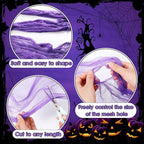 Boao Halloween Cheese Cloth 85 x 394 Inch Purple Cheesecloth Roll for Crafts Large Cotton Muslin Gauze Fabric for Halloween Outdoor & Indoor Spooky Decoration