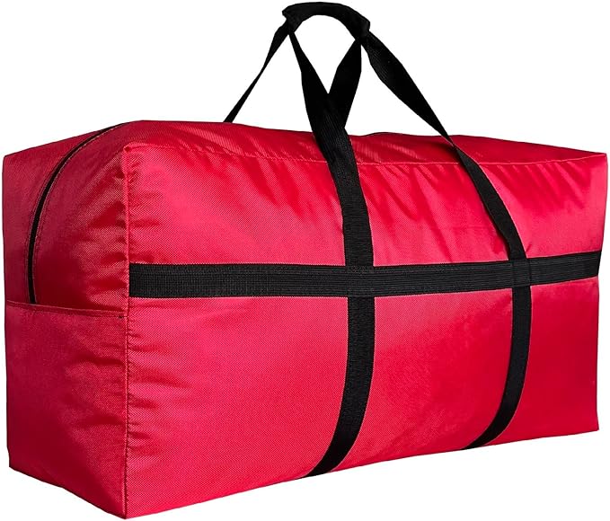 Extra Large Duffle Bag for Travel, Big Foldable Storage Bag - Red