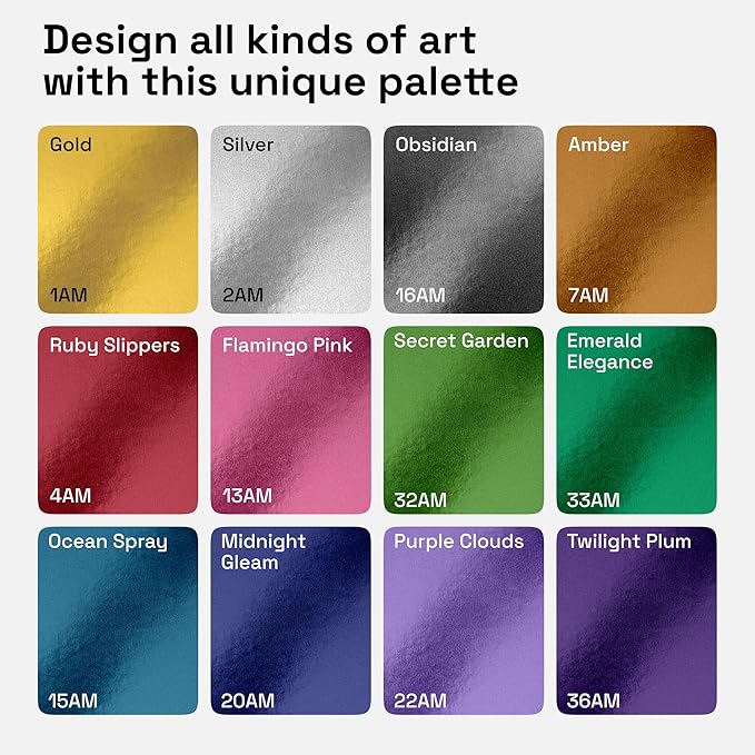 ARTISTRO 12 Metallic Markers with Fine Tip, Metallic Acrylic Paint Pens, Pre-Activated, for Kids & Adults, for Black Paper & Rocks