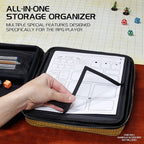 ENHANCE RPG Organizer Case - DnD Binder with Built-in Character Sheet Holder and Erasable Scribe Panel, Dice Rolling Area, Removable Pen Pouch, Miniature Foam Tray, Wrist Strap