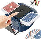 BEE&FLOWER Card Shuffler 2600mAh Rechargeable Auto-Stop Automatic Card Shuffler Low Noise Fits 1-2 Decks Compatible with Poker, UNO, Blackjack, Phase 10