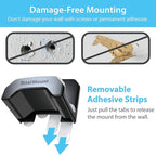 TotalMount Gaming Headset Hangers – Include Removable Adhesive Strips for Easy, Damage-Free Wall, Desk, or PC Mounting (Black Headphone Hooks with Premium Silicone Cradles – Two Pack)