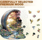 Wooden Puzzles for Adults, Spring Flower Wooden Jigsaw Puzzle for Adults, 100 Piece Unique Animal Shape Wood Puzzles Adult, Birthday Party Gifts for Friends & Family Game Home Decor (S-8.5 * 8.3in)