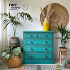 Dixie Belle Paint Company Chalk Finish Furniture Paint - Mermaid Tail (4oz) - Matte Aqua Green Chic Chalk Mineral DIY Furniture Paint