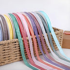 Classic Gingham Checkered Ribbon, Assorted Colors Premium Polyster Plaid Checkered Craft Ribbon for Gift Wrapping, DIY Projects, Hair Bows,Scrapbooking & Party Decor (Light Pink, 3/8x50Yd)