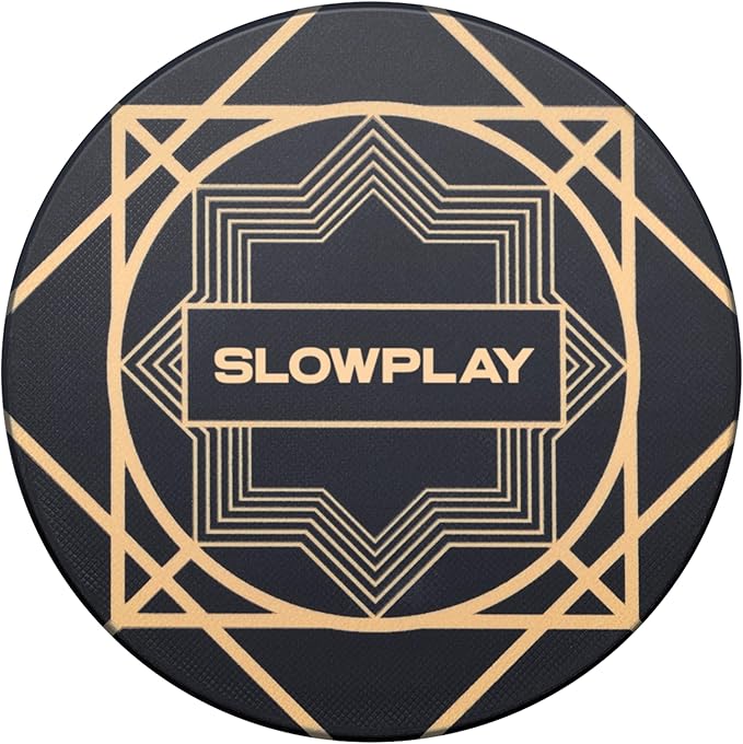 SLOWPLAY Nash Ceramic Poker Chips in Bulk, Casino Grade Ceramic 10-Gram Poker Chip for Texas Hold'em, 39mm Professional Chips Pack of 50 (Black)