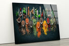My Photostation.com 35.5Wx30H'' Spoon Spices Glass Wall ArtTempered Glass Printing Wall Decor Large Wall Art Wall Hangings
