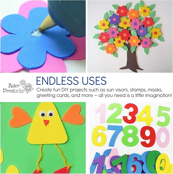 EVA Foam Sheets for Crafts, 15 Assorted Colors, 9 x 12 Inch, 2mm Thickness, 15 Pack – Perfect for DIY Arts and Crafts, Foam Paper for Kids, Cosplay and Costumes