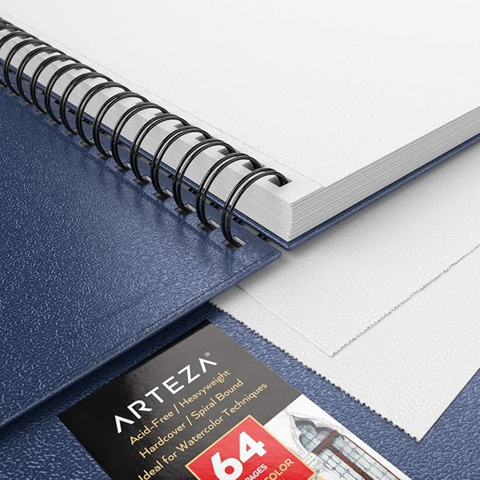 ARTEZA ARTZ-9156 Watercolor-Paper, 9x12-inch-2 Pack, Blue 2 Count