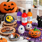 12 Colors Large Acrylic Paint Set (16.9 oz,500 ml), Bulk Acrylic Paint Non-Toxic Art Painting Supplies on Multi Surface Pumpkin Canvas Wood Craft Fabric Rock for Artist Kids with Color Wheel