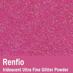 Renfio Iridescent Ultra Fine Glitter Powder Resin Supplies Glitters 1.94 Oz (55g) PET Flake Crafts Sequins 1/128" 0.008" 0.2mm Epoxy Chips Flakes for Tumblers Slime Painting - Rose Pink