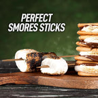 Zulay Kitchen Authentic Bamboo Skewers - 100, 12" Roasting Sticks - 5mm Heavy-Duty Bamboo Skewers - Thick Bbq Sticks - Ideal for Grilling & Camping